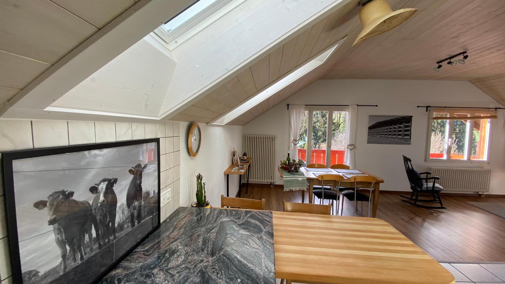 Naturnahe Familienwohnung Ruschegg エクステリア 写真